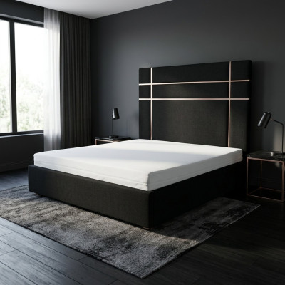 Hotel dubbel leder textiel bed slaapkamer gestoffeerd luxe bedden modern design