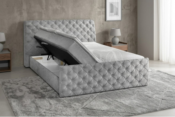 Grijze tweepersoons Chesterfield-hotelbedden, ontwerper-slaapkamermeubels