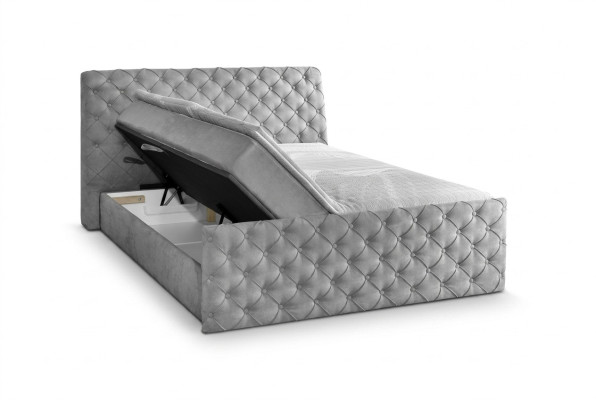 Grijze tweepersoons Chesterfield-hotelbedden, ontwerper-slaapkamermeubels