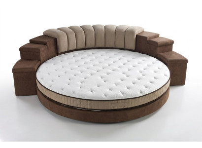 Rond bed Rond ontwerp Bedtextiel Dubbel Luxe Hotel Frame Slaapkamer
