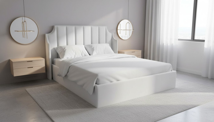 Lederen ontwerpbed bedden huwelijk modern frame slaapkamer luxe hotel dubbel