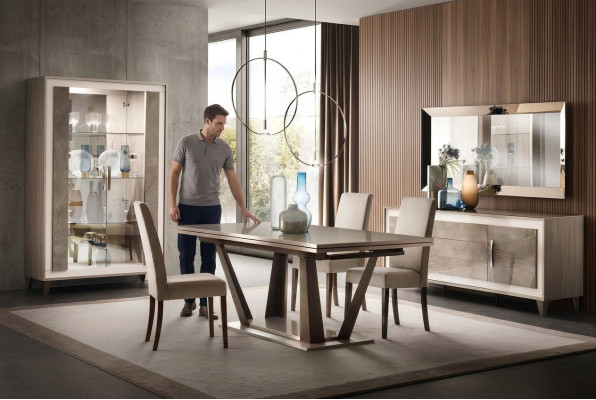 Klassieke ontwerp eettafel Italiaanse stijl meubels Tafels Lichtbruin