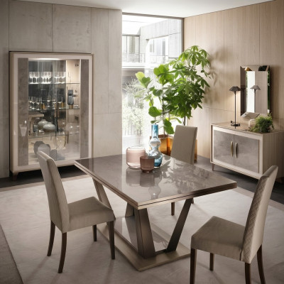 Eettafel Eetkamer Woonkamer Set Hout Ontwerp Italiaanse Meubels