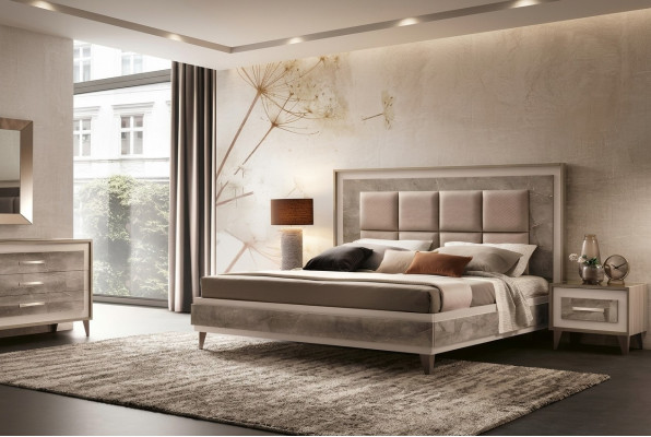 Luxe slaapkamerbed tweepersoonsbed modern hout fluweel gestoffeerd bed nieuw luxe