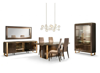Moderne eetkamertafel + 6 stoelen set groep Italiaanse stijl