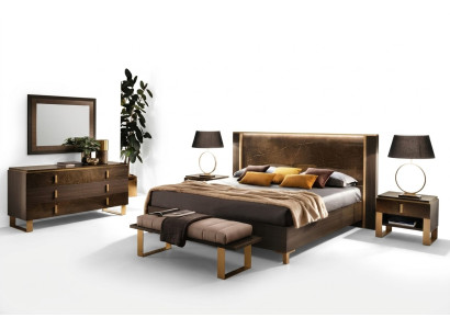 Bed nachtkastje dressoir 4-delige slaapkamerset decor ontwerp modern luxe