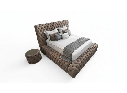 Bed 2x Nachtkastje 3-delig. Slaapkamer Set Ontwerp Meubels Modern Luxe Bedden Nieuw