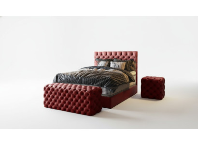 Luxe bed boxspring bed slaapkamer bedden design meubels fluwelen matras compleet.