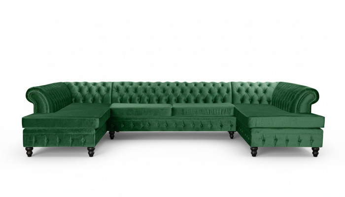 Chesterfield woonkamer bank woonlandschap xxl sofa banken stoffering hoek fluweel