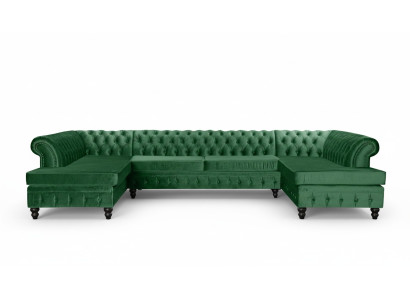 Chesterfield woonkamer bank woonlandschap xxl sofa banken stoffering hoek fluweel