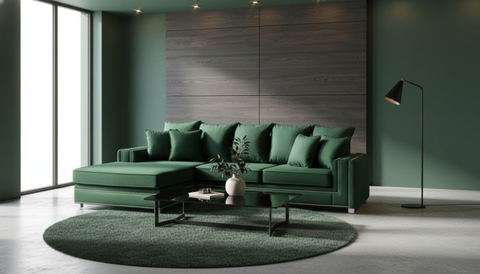 Hoekbank L-vorm Textiel Luxe Design Woonlandschap Gestoffeerde Bank Banken Meubels