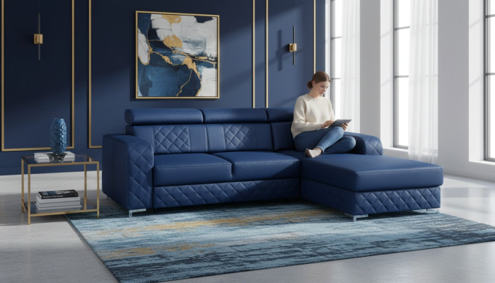 Hoekbank L-vorm Leer Modern meubeldesign Woonlandschap Bank Fluweel Stof Textiel