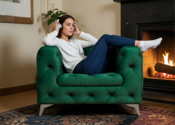 Chesterfield fauteuil Luxe eenzitter Chesterfield gestoffeerde bank Lounge Club fluweel