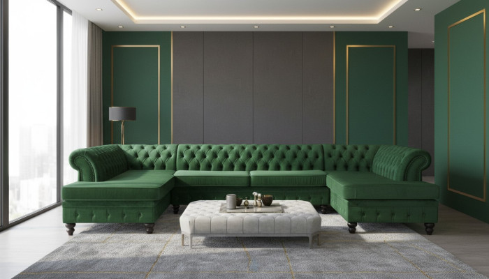 Modern Design Luxe Salontafel Textiel Chesterfield Woonkamertafel Salontafels