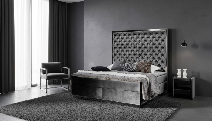 Boxspringbed Bed 2x Nightstand 3-piece Bedroom Set Furniture Luxury Beds New