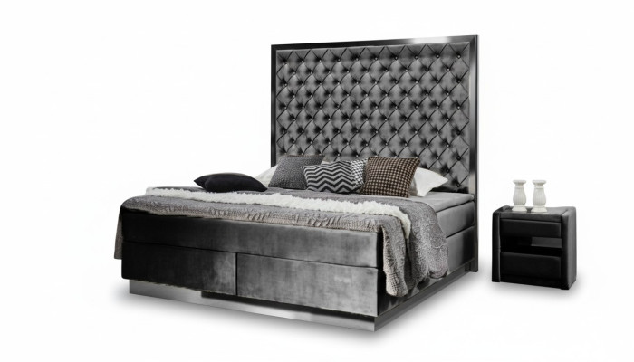 Boxspringbed Bed 2x Nightstand 3-piece Bedroom Set Furniture Luxury Beds New