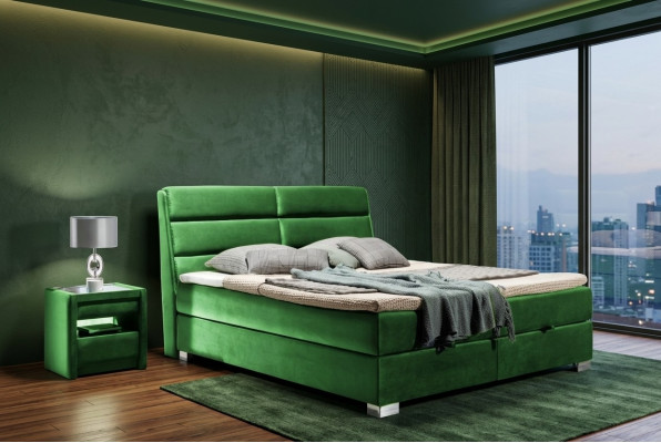 Bed 2x Nightstand 3 pcs. Bedroom Luxury Set Design Furniture Modern Beds New