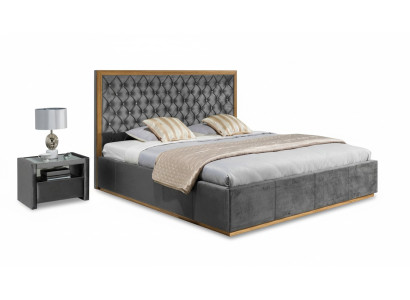Luxe bed textiel 2x nachtkastje 3-delige slaapkamer set meubels bedden bedframe