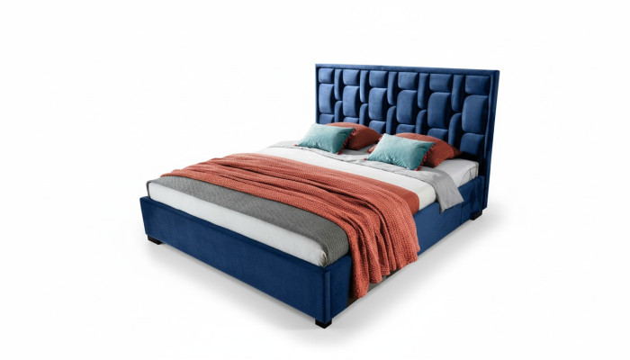 Blauw designerbed slaapkamerdesign meubels modern luxe bedframe nieuw