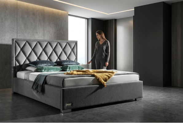 Ontwerper bed textiel slaapkamer ontwerp meubels luxe bedden gestoffeerd frame nieuw