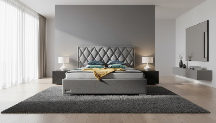 Ontwerper bed textiel slaapkamer ontwerp meubels luxe bedden gestoffeerd frame nieuw
