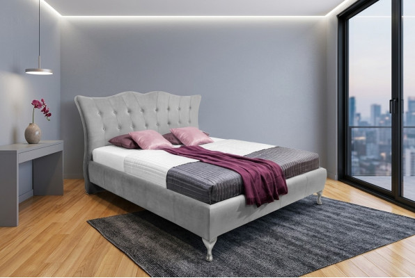 Klassieke slaapkamer bedden textiel bedbekleding Chesterfield 140x200 tweepersoonsbed