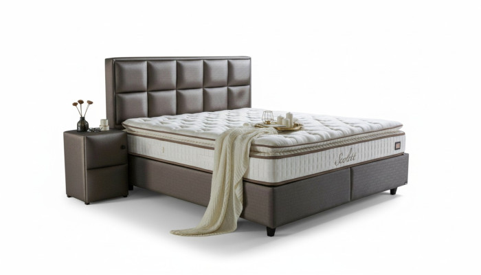 Bed Leder Slaapkamer Meubilair Kwaliteit Moderne Bedden Boxspring Nieuw