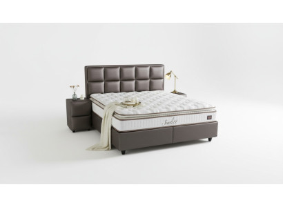 Bed lederen 2-delige nachtkast 3 stuks Slaapkamer Set Meubilair Modern Kwaliteit Bedden Nieuw