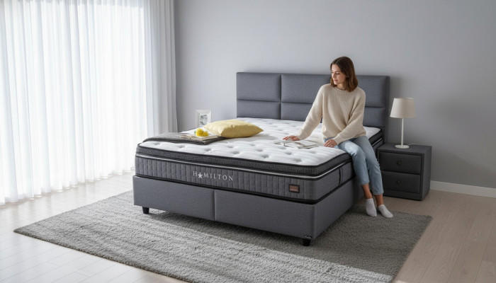 Bed Textiel 2x Nachtkastje 3-delig. Slaapkamer Set Meubilair Modern Luxe Bedden Nieuw