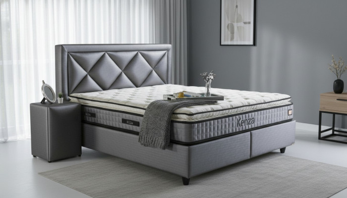 Luxe bed 3-delige set nachtkastje meubels luxe slaapkamer matras bedframe nieuw