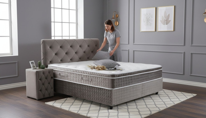 Meubels Luxe Modern Bedden Beklede Chesterfield Bedden Slaapkamer