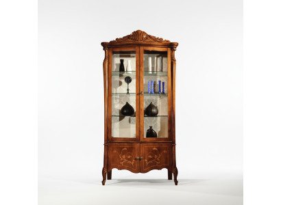 Meubels Klassieke vitrine Antieke stijl Barok Rococo Glazen vitrine Woonkamer Hout