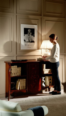 Woonkamermeubels Klassieke barokstijl Commode Boekenkast Hout