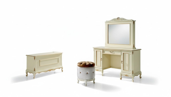 Kaptafel Italiaanse stijl meubels dressoir slaapkamer barok rococo kruk nieuw.