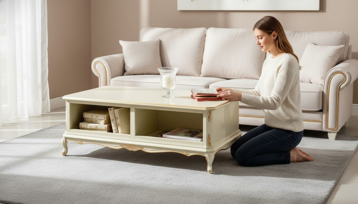 Rustieke salontafel woonkamer echt hout bank banken tafels tafel