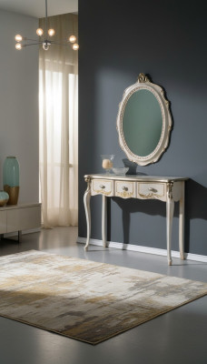 Meubelen Barok Luxe Console Tafel Wandtafel Tafel Wit Klassiek Hout 106 cm