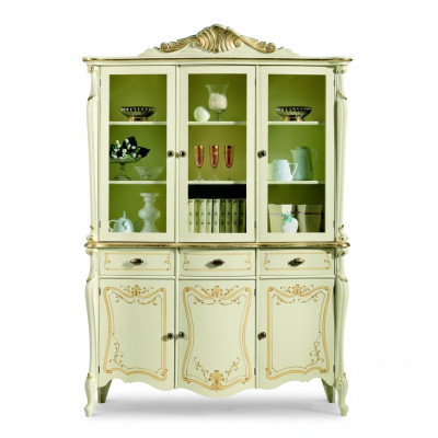 Vitrine Italiaanse luxe stijl woonkamer meubels kast barok rococo stijl hout nieuw