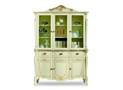 Vitrine Italiaanse luxe stijl woonkamer meubels kast barok rococo stijl hout nieuw