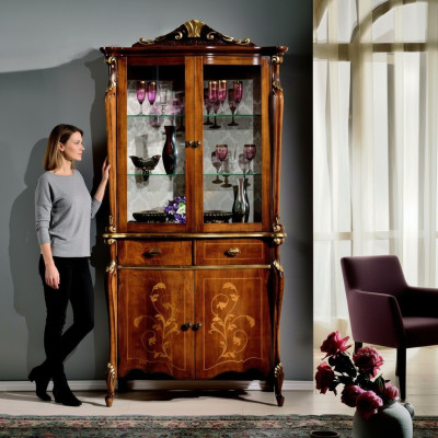 Meubels klassieke stijl vitrine woonkamer kasten luxe design Italiaanse meubels nieuw.