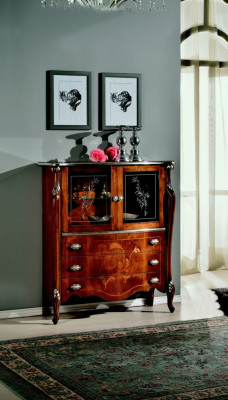 Luxe meubels hout glas stijl barok kast commode kasten ontwerper.