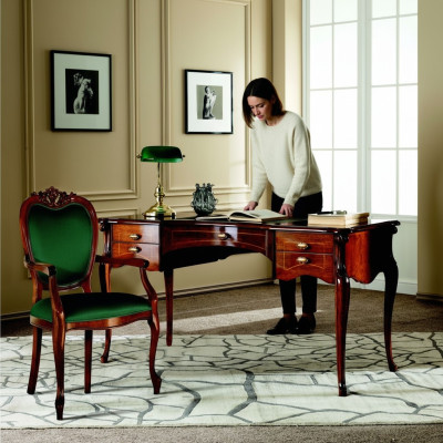 Schrijftafel barok rococo tafel 2-delige set garnituur Italiaanse meubels.