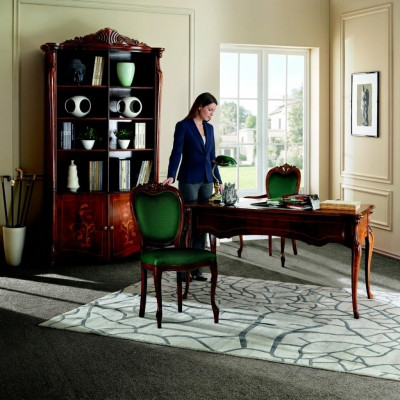 Italiaanse stijl meubels kantoorinrichting bureau tafel stoel set 3-delig.