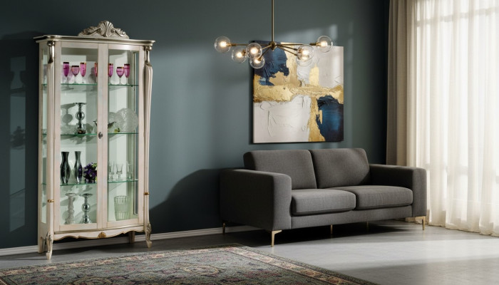Ontwerp meubels hout klassieke barok luxe vitrinekast plank Italiaanse meubels nieuw.