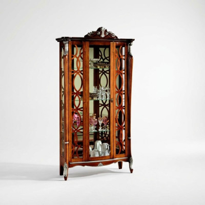 Italiaanse meubels Luxe Ontwerp Hout Klassieke Barok Wandkast Glazen kasten