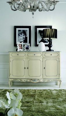 Ontwerp meubels in klassieke stijl wit houten dressoir Italiaans.