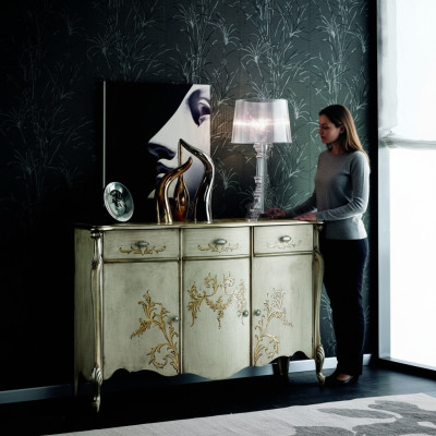 Design meubels Stijl Barok Commode Dressoir Luxe Sideboard Hout Italië