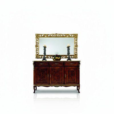 Design meubels in barokstijl 2-delige commode spiegel hout Italiaanse stijl ontwerper