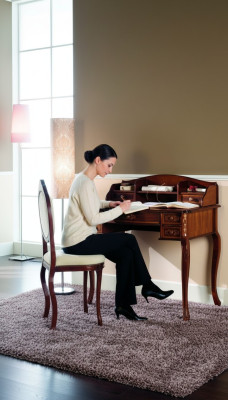Meubel Secretaris Antiek Barok Stijl Luxe Tafel Kantoor Ladekast Hout