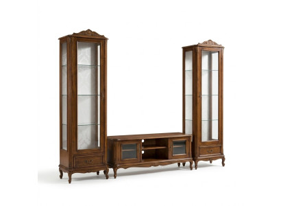 Woonkamerwand 3-delig rtv 2x vitrine Italiaans designmeubilair woonkamer barokstijl