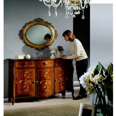 Meubelstijl Barok 2-delige set luxe hout Italiaanse luxe meubel commode